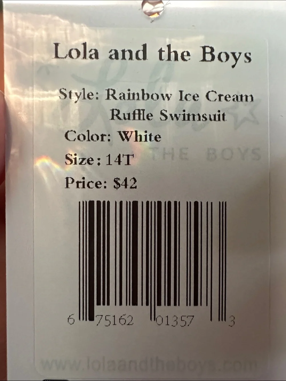 Lola + The Boys Girls White Ice Cream & Popsicle Ruffle One-Piece Swimsuit